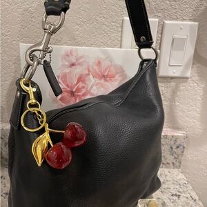 Coach Black Leather Hobo Bag
